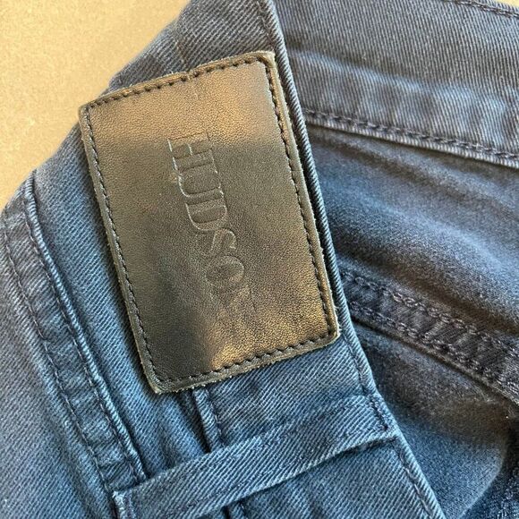 Hudson Jeans Men Size 40x34 Dark Blue Cotton Slim Stretch Straight Jeans - Picture 6 of 9